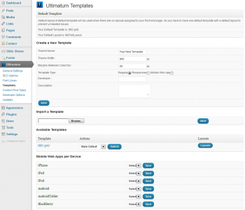 Ultimatum Theme Templates
