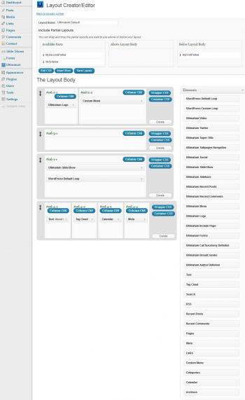 Ultimatum Theme Layout Creator and Editor