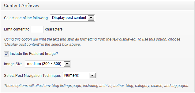 StudioPress Genesis Framework - Content Archives