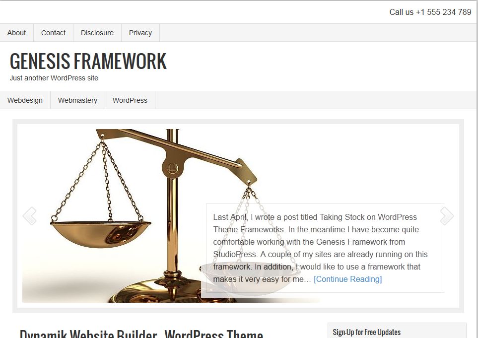StudioPress Sample Child Theme