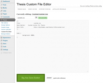 Thesis 5. Custom File Editor