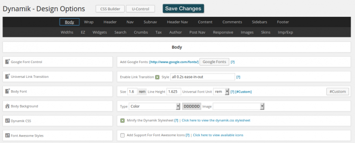 Dynamik 1.7 Design - Body