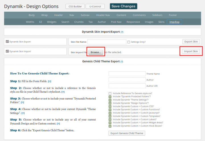 Dynamik Import BlogPress.zip