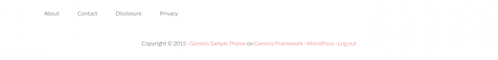 Genesis Framework Secondary Footer Menu