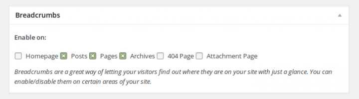Genesis Framework Theme Settings Breadcrumbs