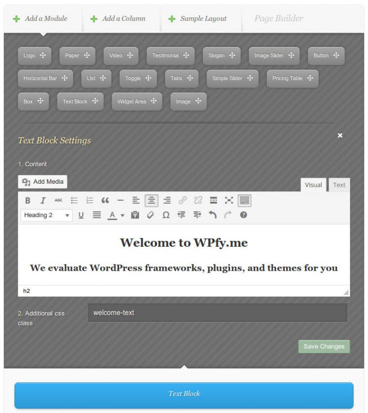 ElegantBuilder Homepage Welcome