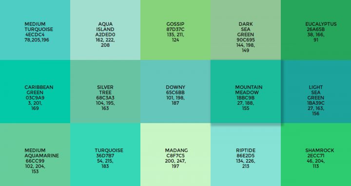 Flatuicolorpicker.com Greens