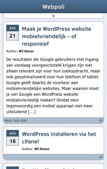 wp mobile detector phone screen capture