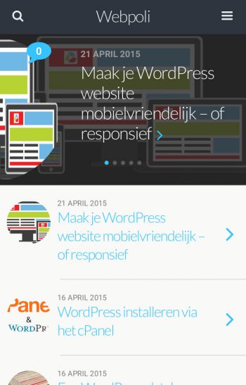 wptouch phone screen capture