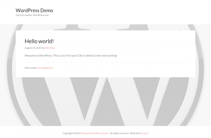 Genesis Sample footer bottom