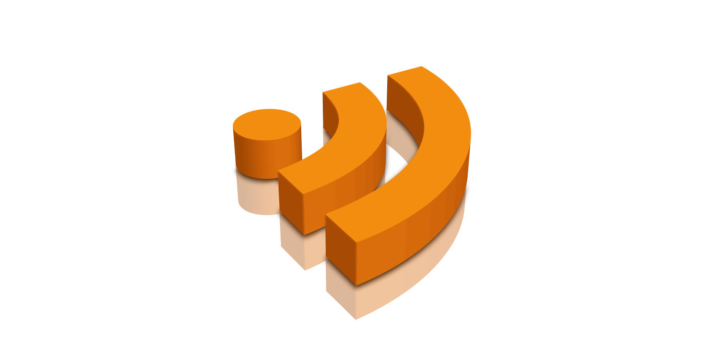 3D RSS icon